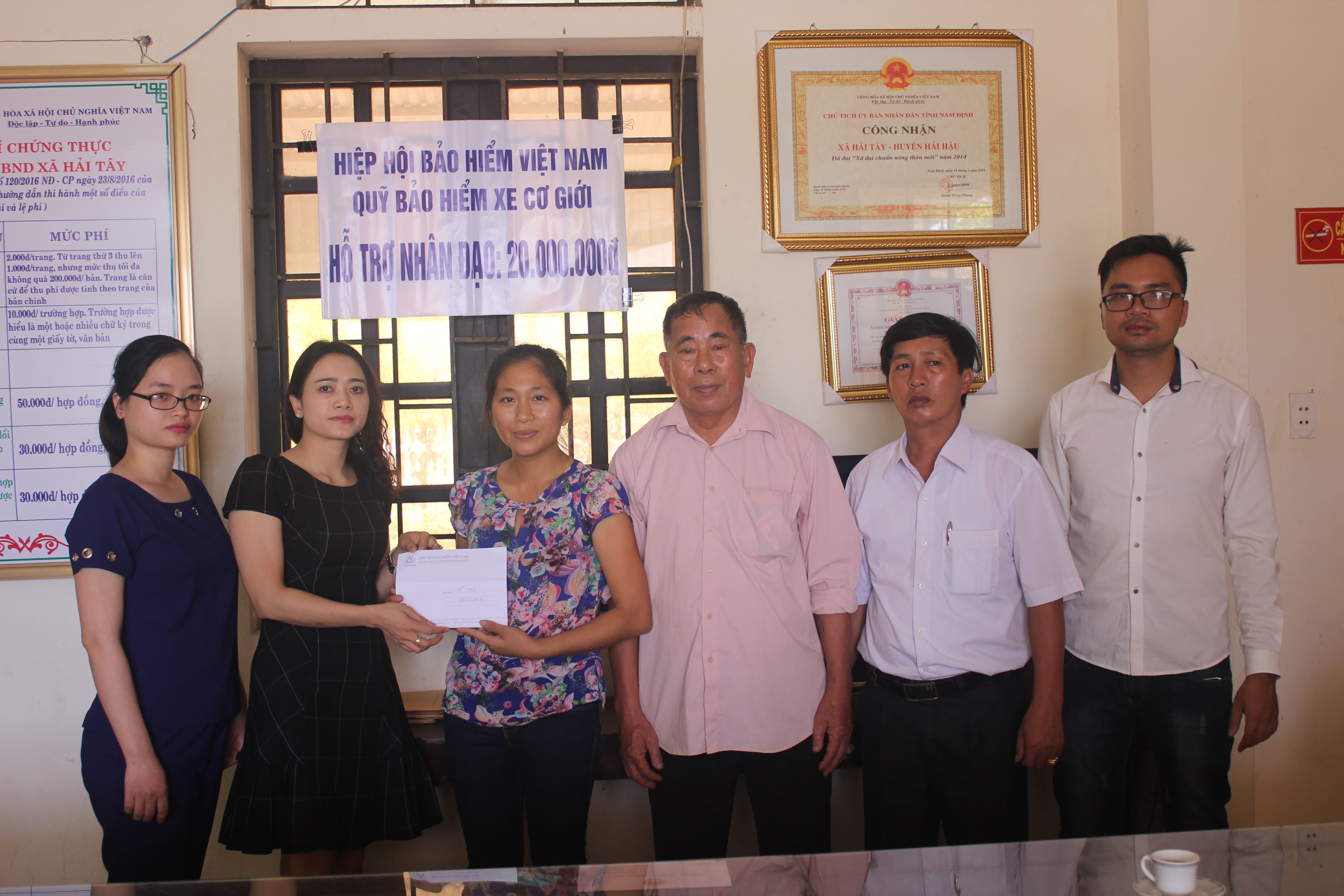 Quỹ Bảo hiểm xe cơ giới hỗ trợ nhân đạo cho gia đình nạn nhân tử vong do tai nạn giao thông tại Hải Hậu – Nam Định